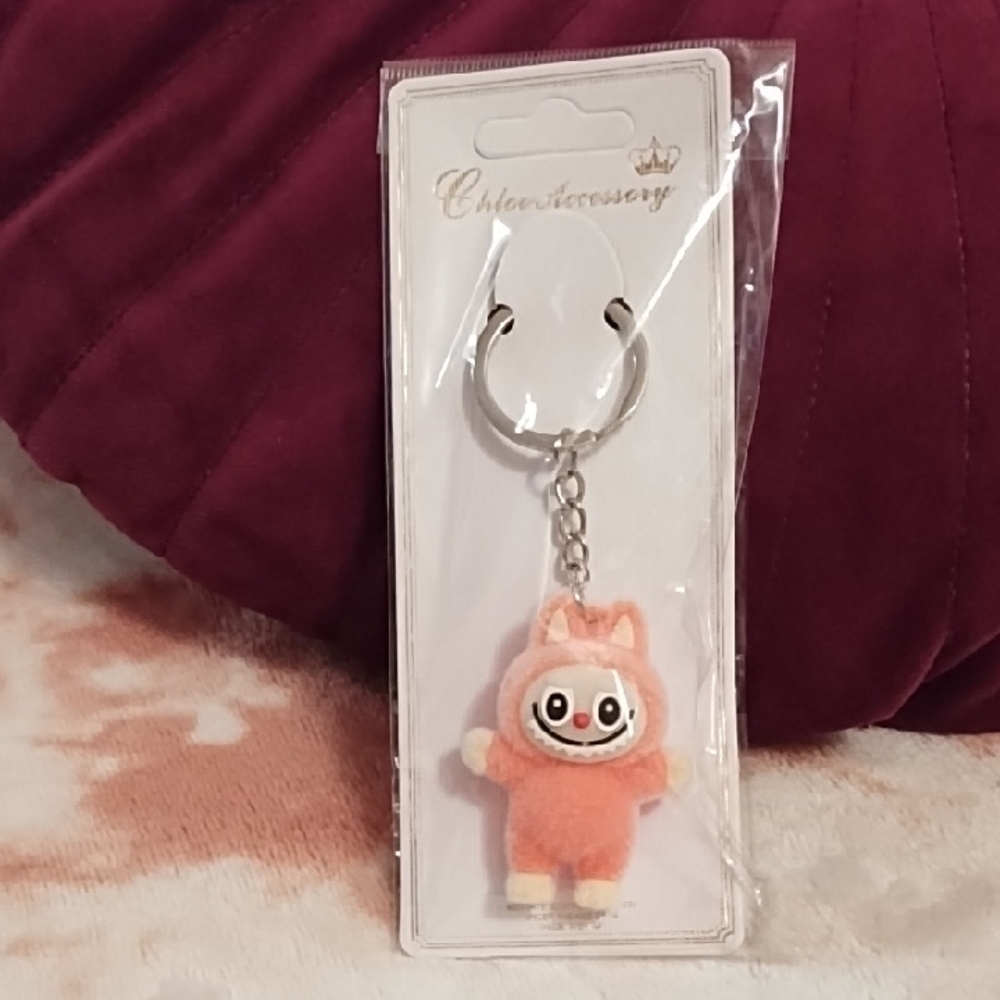 LaBuBu Pink 🩷 Monster Keychain